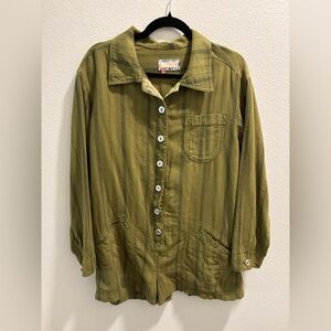 Anthropologie Pilcro Linen Dye Romper, size S